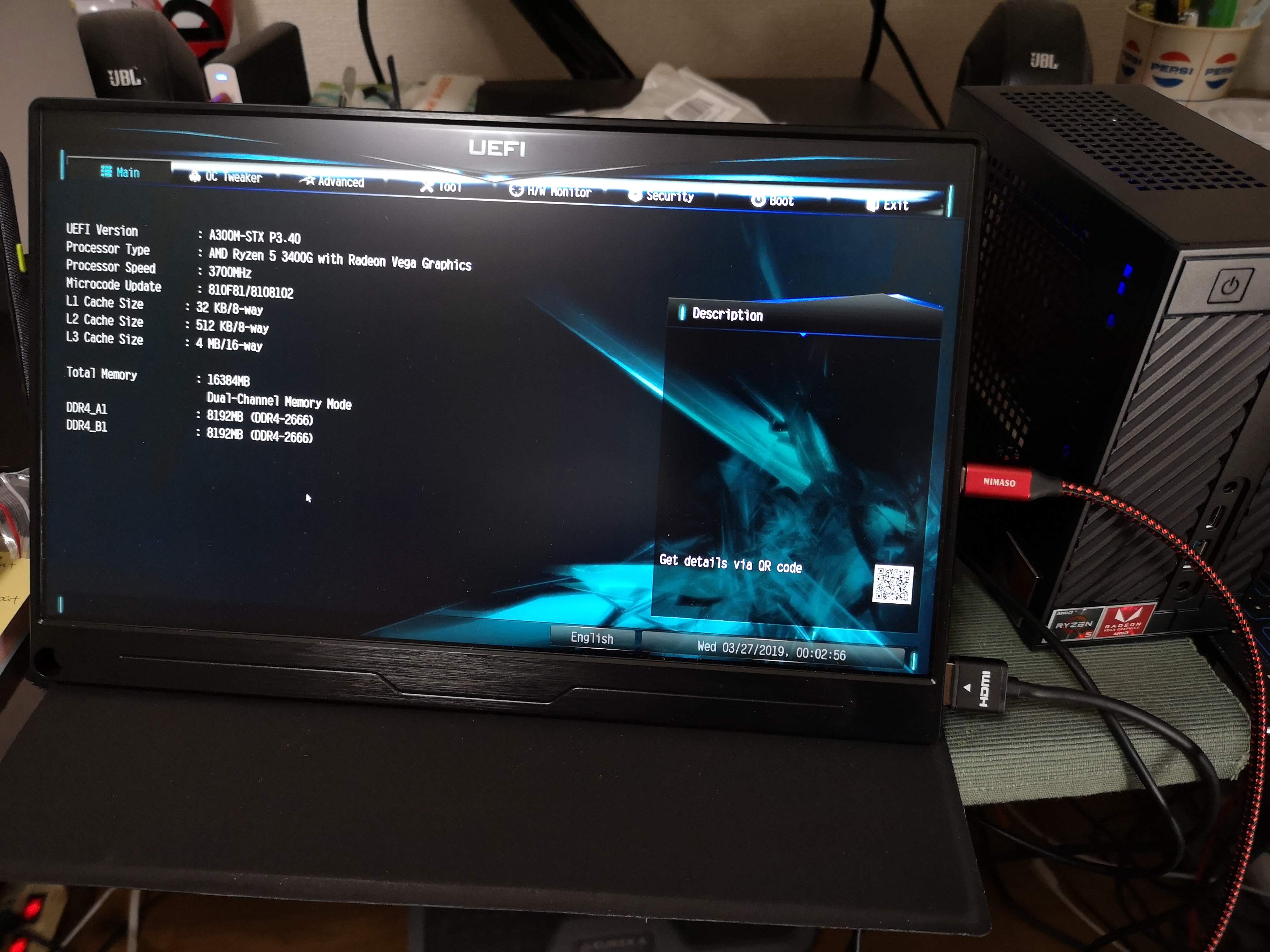 Ryzen 5 3400Gの為にDeskMini A300を組んだら色々罠を踏んだ話 Ryzen 5 3400Gの為にDeskMini A300を組んだら色々罠を踏んだ話